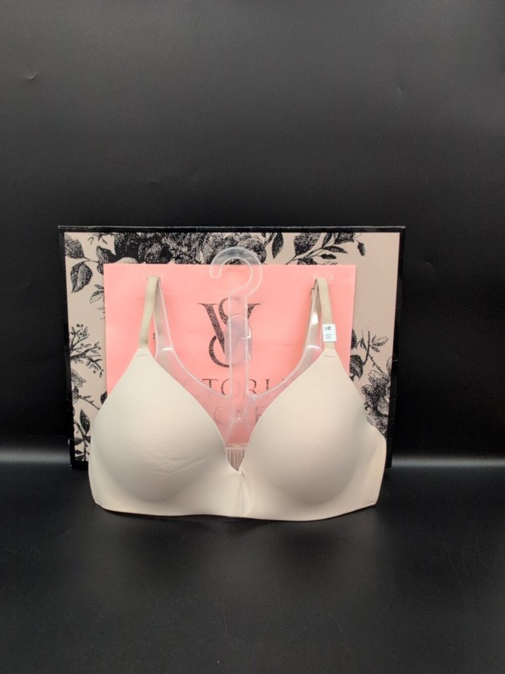 Victoria Secret Pink Wear Everywhere Lightly Lined Wireless Bra 34C Marzipan